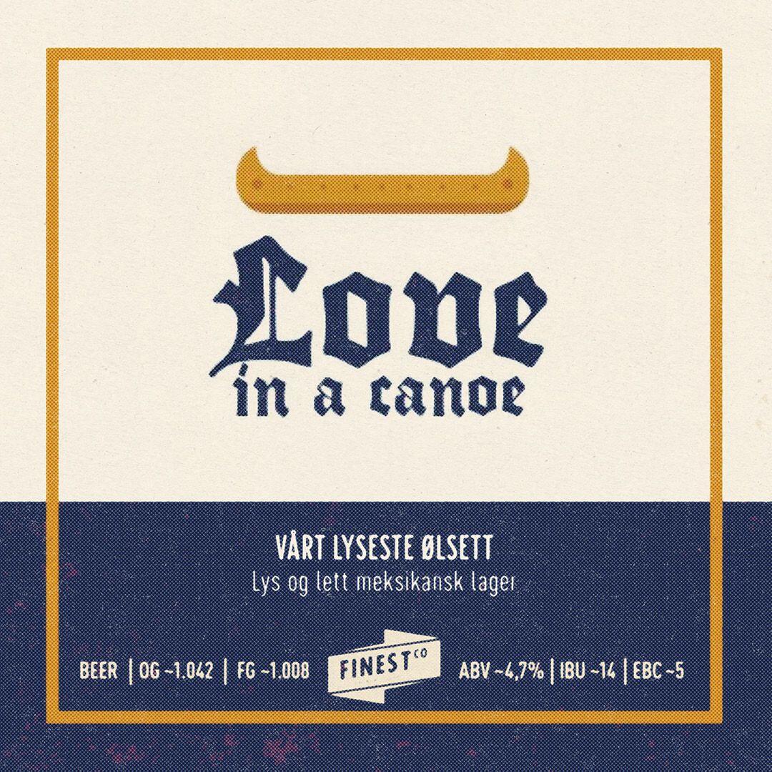 Beer label of Love in a canoe